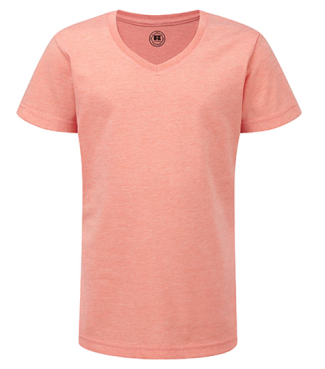 Mädchen V  Shirt Coral | 152