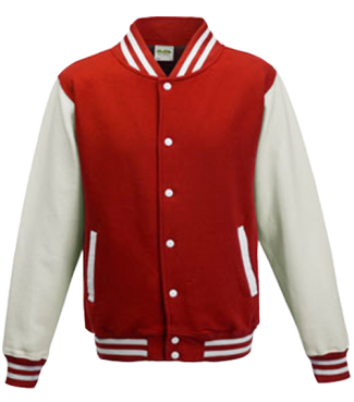Kinder College Jacke Rot/Weiß | XS